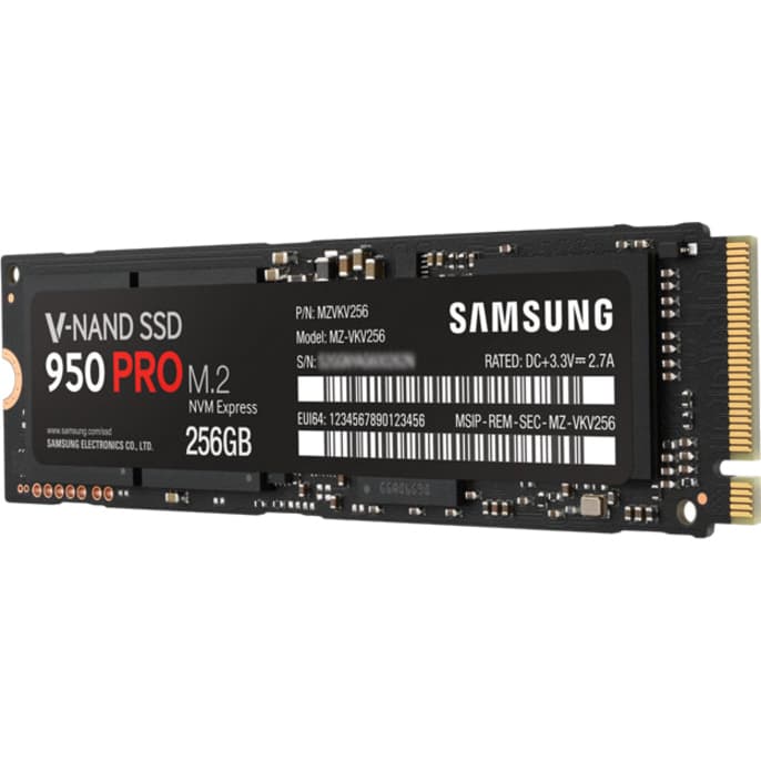Samsung 950 PRO MZ-V5P256BW 512 GB M.2 2280 internal SSD for workstation use