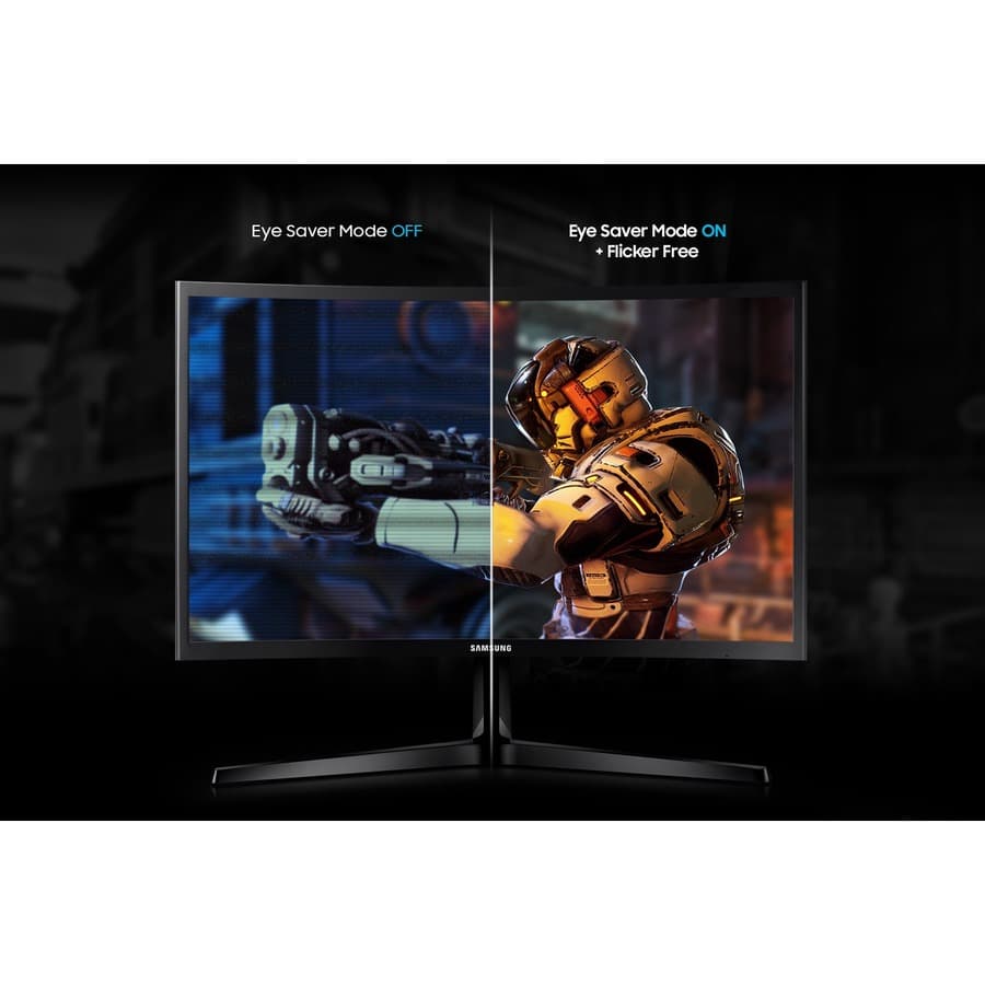 Samsung 24-inch curved gaming monitor with Full HD display and slim black bezel