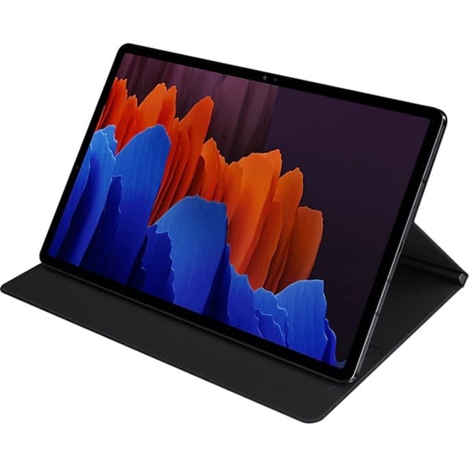 Black Samsung book cover for Galaxy Tab S7+/S8+ tablet