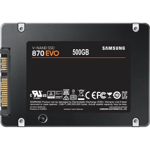 Samsung 870 EVO 500GB 2.5-inch SATA internal solid state drive