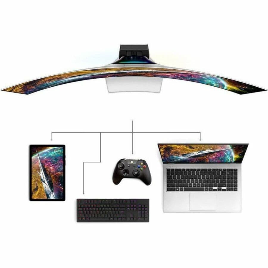 Samsung Odyssey G95SC 49-inch curved OLED ultrawide monitor with DQHD resolution