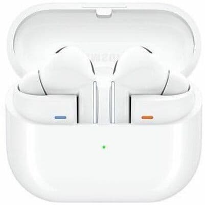 Samsung Galaxy Buds3 Pro White true wireless earbuds with charging case and ear tips