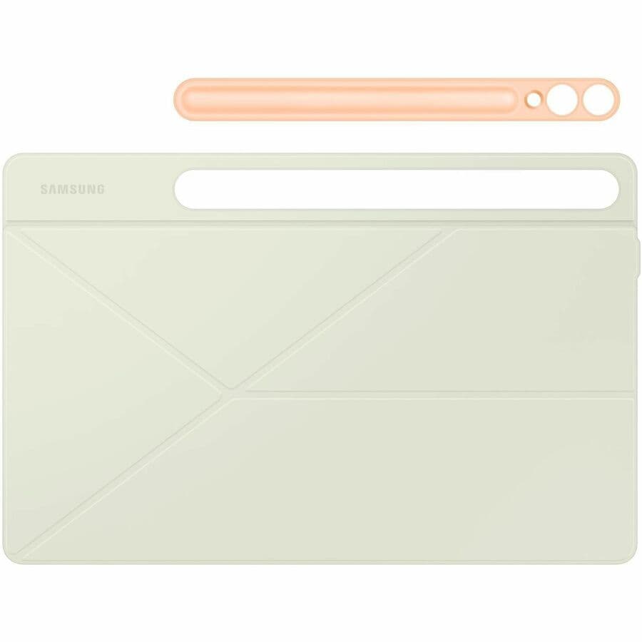 Samsung Galaxy Tab S10+ Smart Book Cover in orange, slim folio tablet case with magnetic attachment