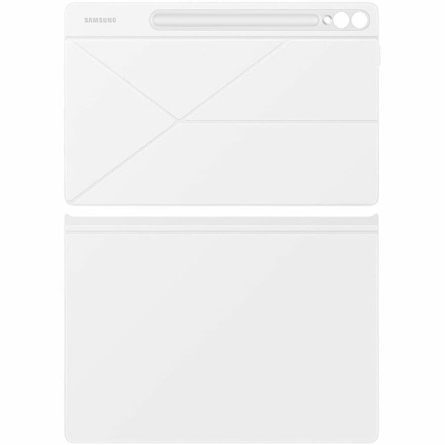 Samsung Tab S10+ S9+ S9 FE+ Smart Book Cover in black folded into stand position