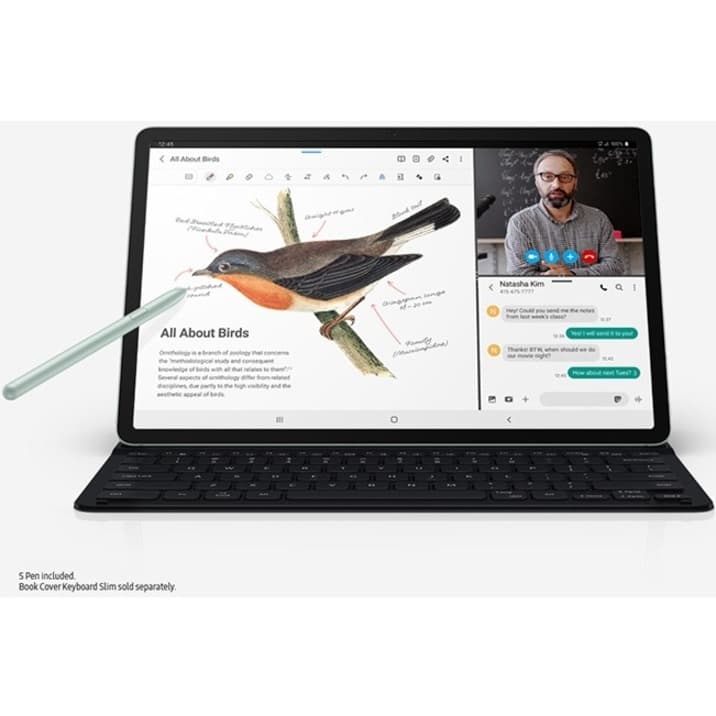 Samsung Galaxy Tab S7 FE business tablet in Mystic Black with large display