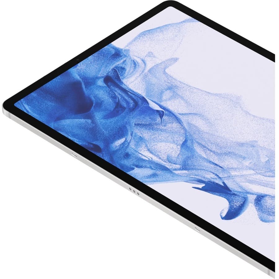 Samsung Galaxy Tab S8+ tablet with 12.4-inch Super AMOLED display, 128GB storage, and 8GB memory