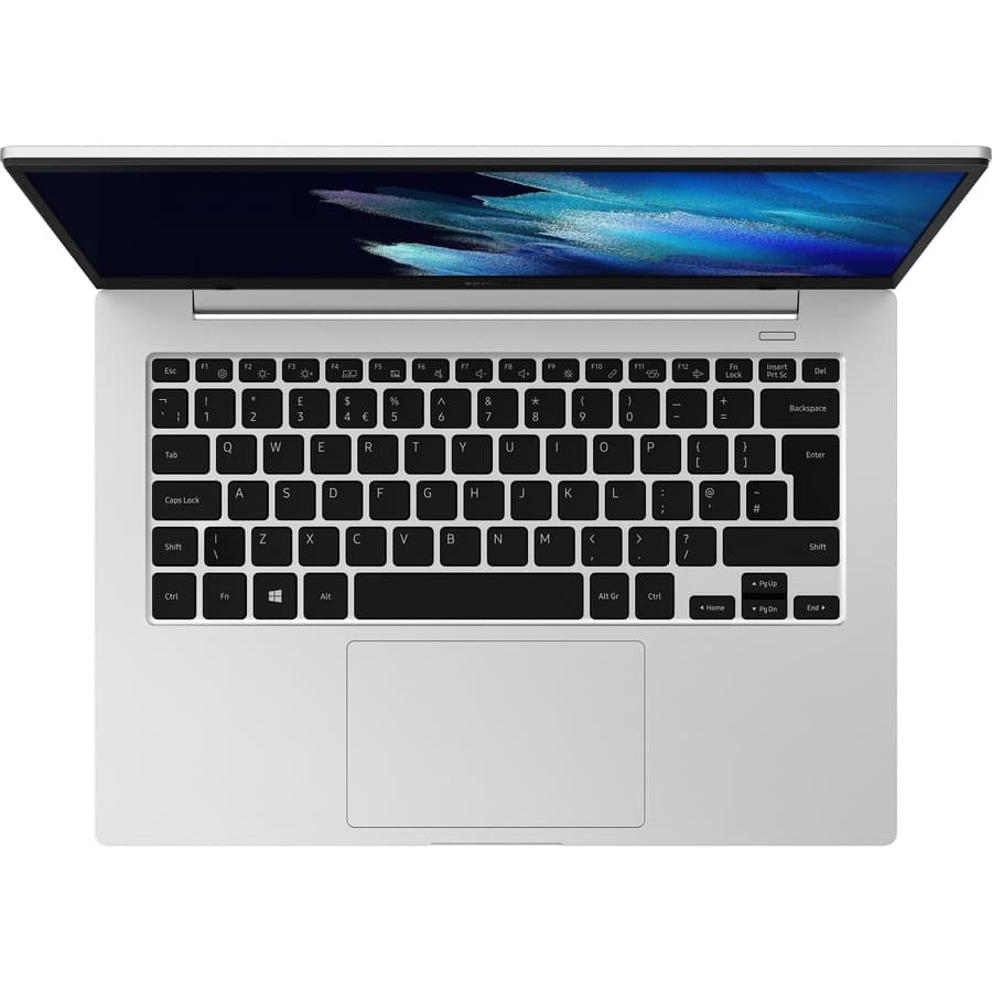 Samsung Galaxy Book Go 5G 14 inch commercial notebook in silver with 8 GB RAM and 256 GB storage