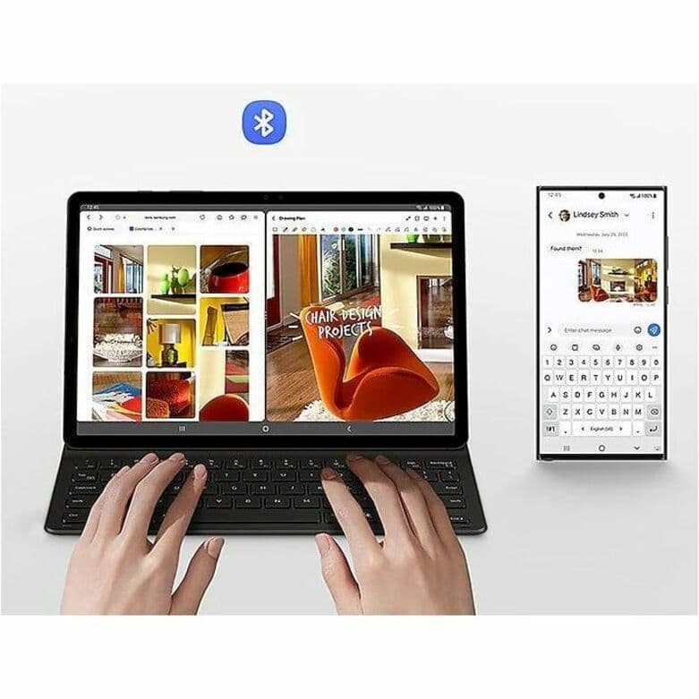 Samsung black book cover for Tab S10 FE, Tab S9 FE, and Tab S9 tablets