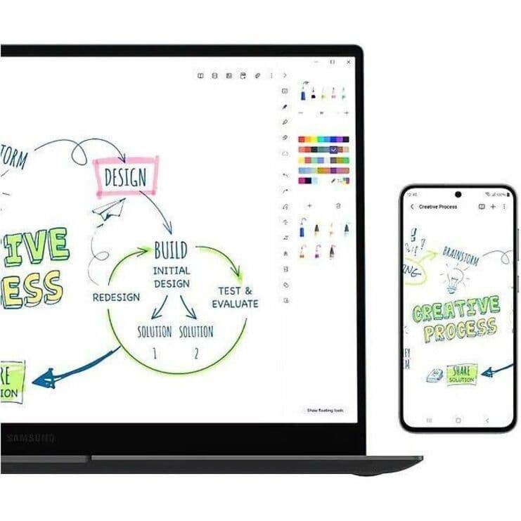 Samsung Galaxy Chromebook+ in Neptune Blue with 8 GB RAM and 256 GB storage