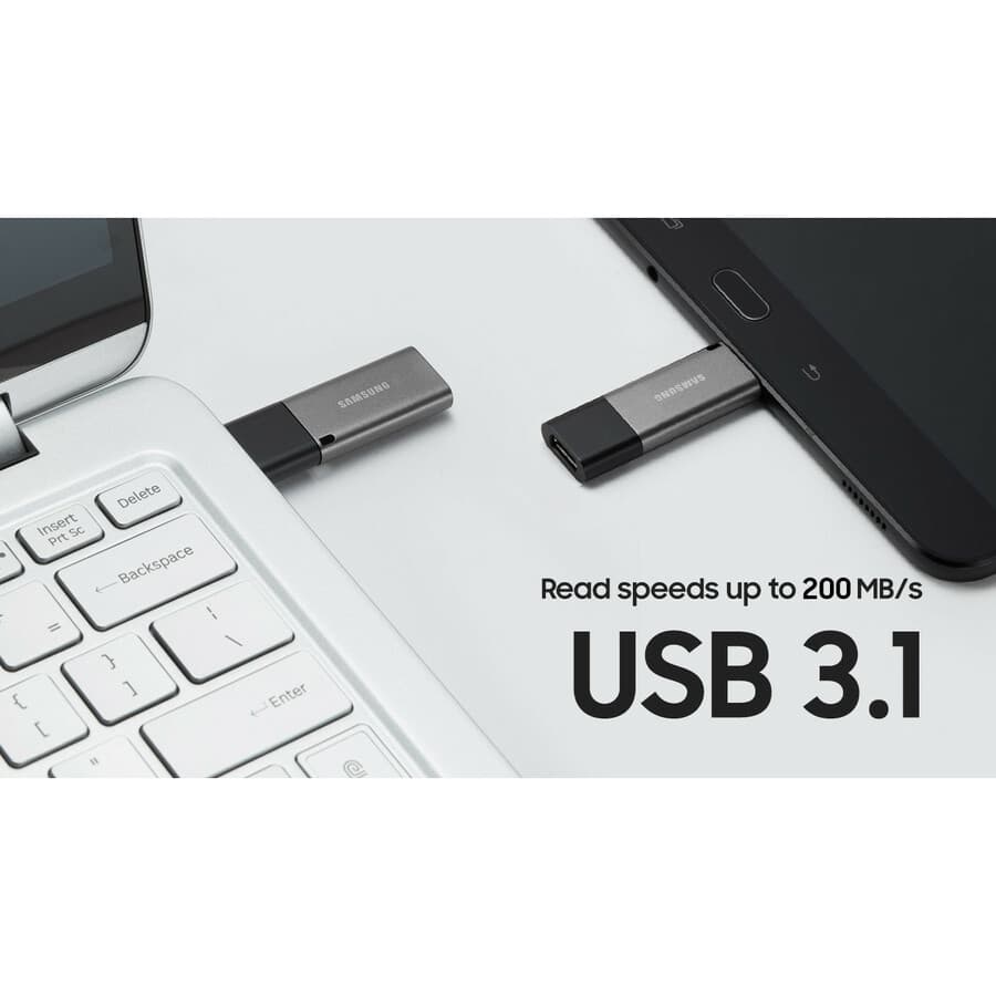 Samsung 256 GB USB Duo Plus flash drive for portable high-capacity storage