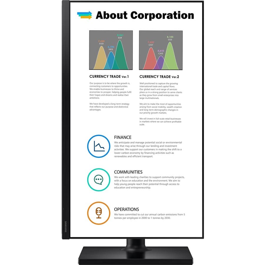 Samsung F22T454FQN 22-inch Full HD monitor for office productivity