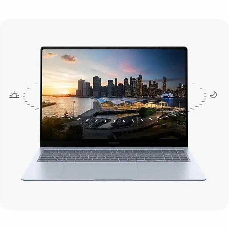 Samsung Galaxy Book4 Edge 14 2-in-1 laptop in Sapphire Blue with 14-inch OLED touchscreen