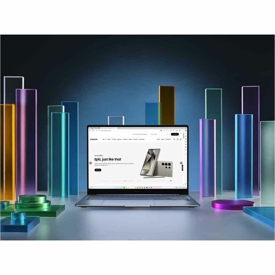 Samsung Galaxy Book4 Edge 16 laptop in Sapphire Blue with 16 GB RAM and 1 TB SSD