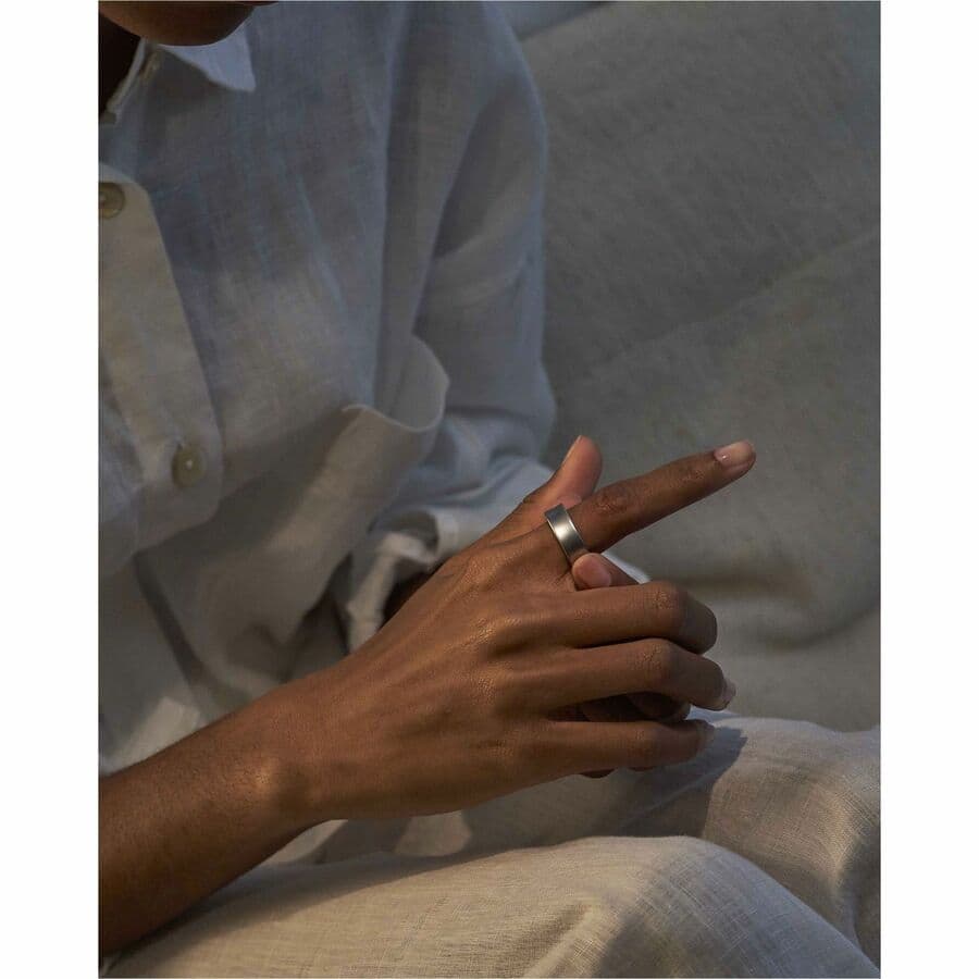 Samsung Galaxy Ring Size 12 in Titanium Silver wearable health tracker ring