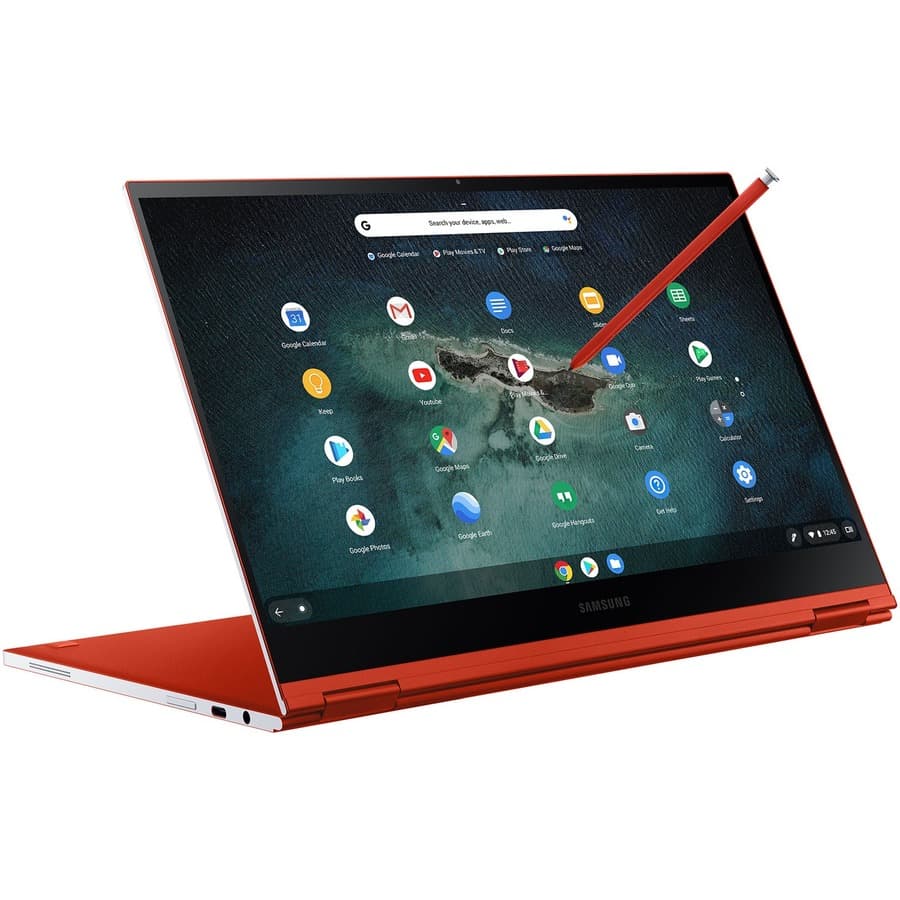 Samsung Galaxy Chromebook in Fiesta Red with Intel Core i5-10210U and 13.3-inch display
