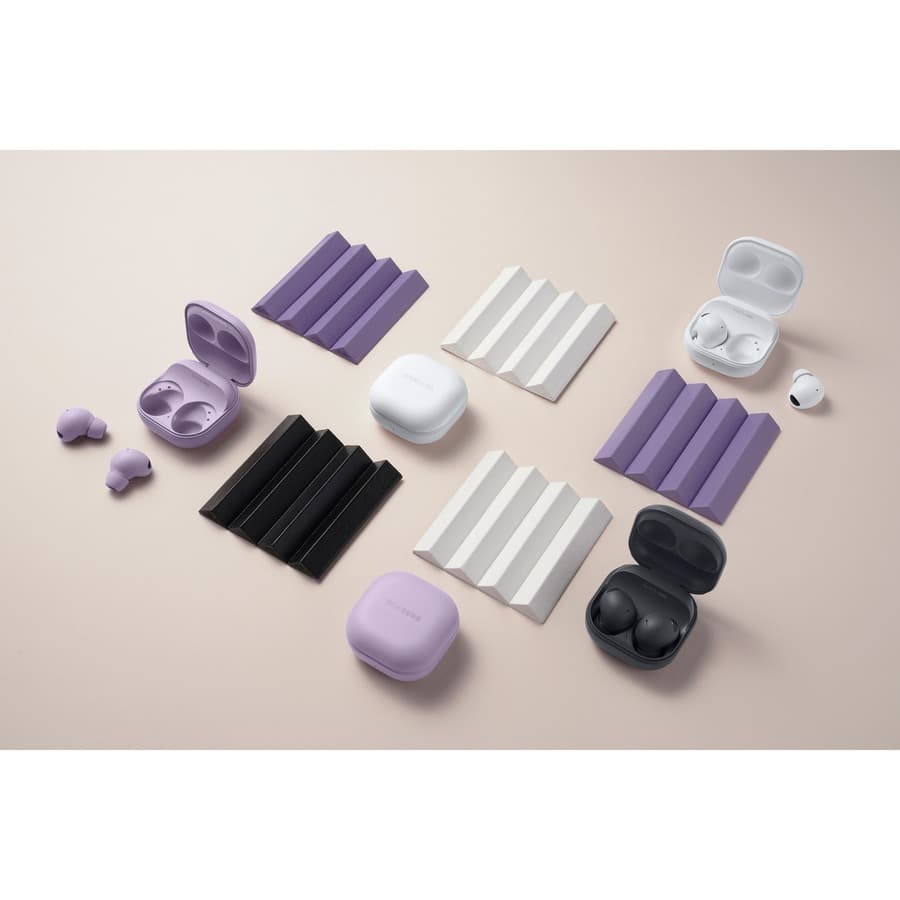 Samsung Galaxy Buds2 Pro Bora Purple true wireless earbuds with noise canceling