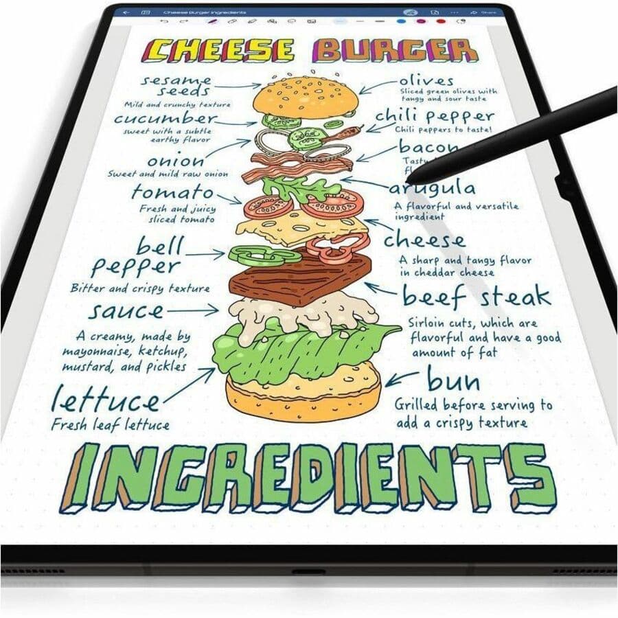 Samsung Galaxy Tab S9 Ultra business tablet in gray with large 14.6-inch display