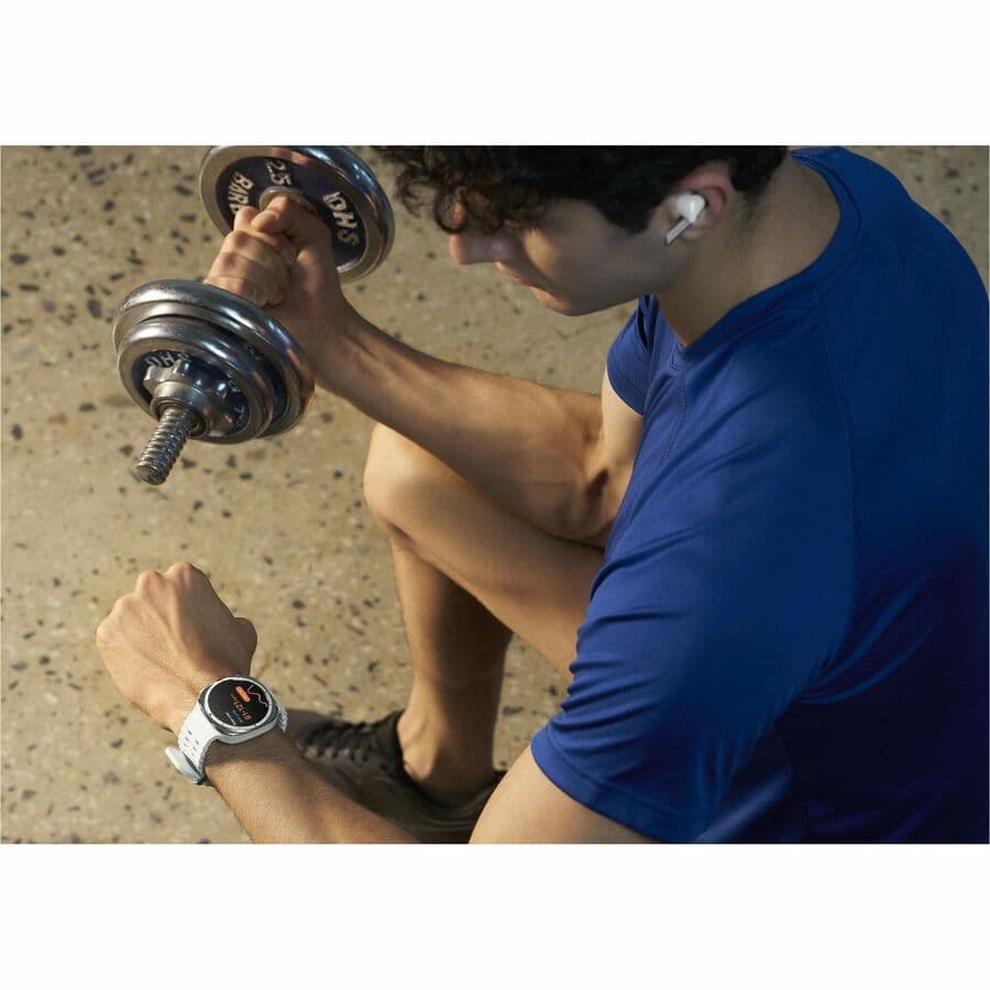 Samsung Galaxy Buds3 Pro White true wireless earbuds with charging case and ear tips