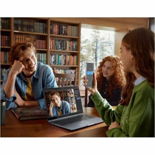 Samsung Galaxy Book4 360 15.6-inch 2-in-1 notebook in Moonstone Gray with touchscreen display