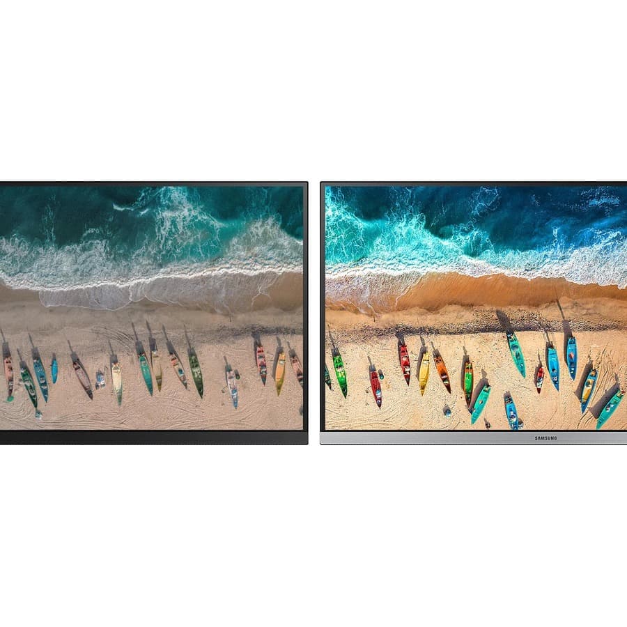 Samsung ViewFinity UR55 28-inch 4K UHD IPS HDR monitor on a clean desk