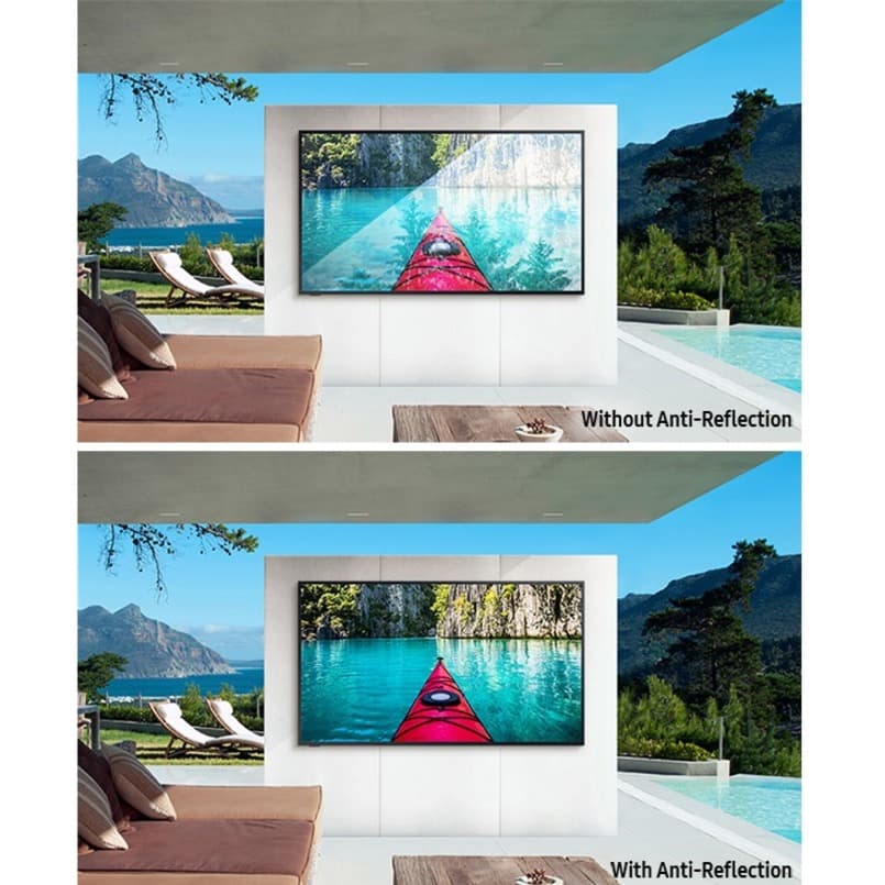 Samsung Terrace 75-inch QLED outdoor TV with 4K resolution and 2,000 nits brightness