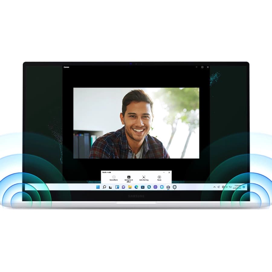 Samsung Galaxy Book2 Pro 15.6-inch laptop with Intel Core i7-1260P, Iris Xe graphics, and Windows 11 Pro