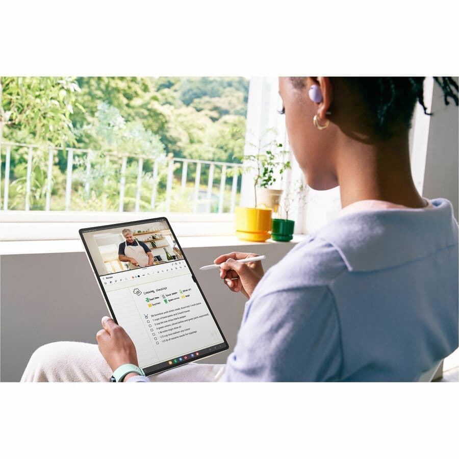 Samsung Galaxy Tab S9 tablet with 11-inch AMOLED display, 128GB storage, and 8GB memory