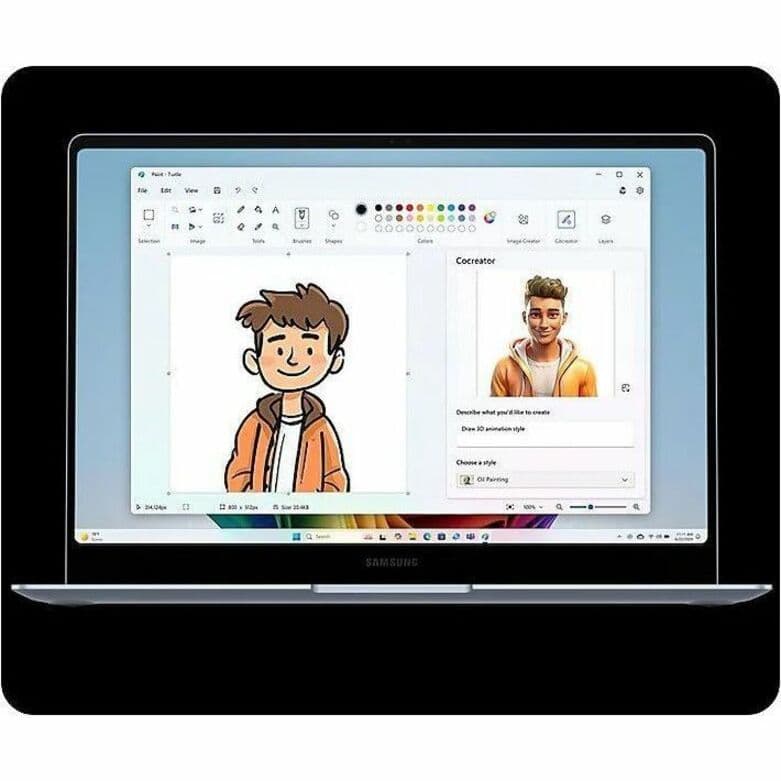 Samsung Galaxy Book4 Edge 14 2-in-1 laptop in Sapphire Blue with 14-inch OLED touchscreen