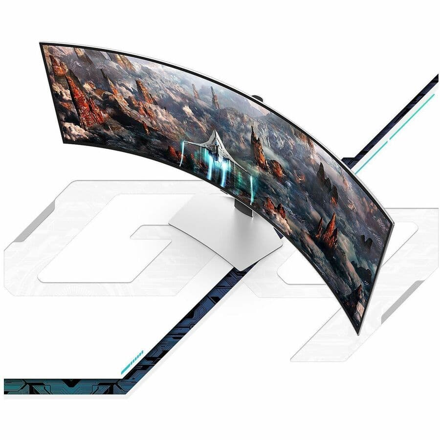 Samsung 49-inch curved OLED ultrawide monitor with 5,120 x 1,440 resolution