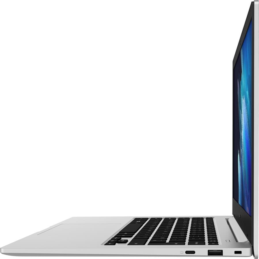 Samsung Galaxy Book Go 5G 14 inch commercial notebook in silver with 8 GB RAM and 256 GB storage