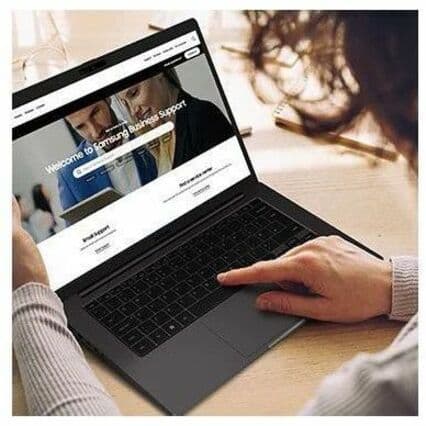 Samsung Galaxy Book2 Business 14 graphite laptop with Intel Core i7-1260P, 16 GB memory, and 512 GB storage