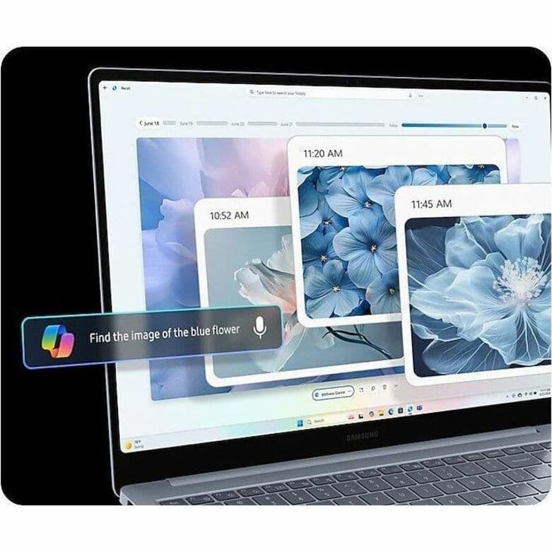 Samsung Galaxy Book4 Edge 14 2-in-1 laptop in Sapphire Blue with 14-inch OLED touchscreen