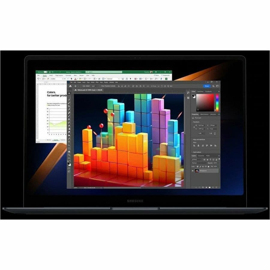 Samsung Galaxy Book4 Pro 14 business laptop in Moonstone Gray with Intel Core Ultra 7, 32 GB RAM, and 1 TB SSD