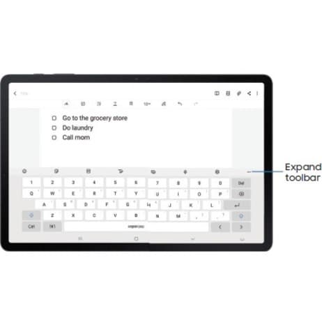 Samsung Galaxy Tab S7 FE business tablet in Mystic Black with large display