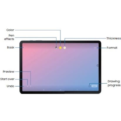 Samsung Galaxy Tab S7 FE business tablet in Mystic Black with large display