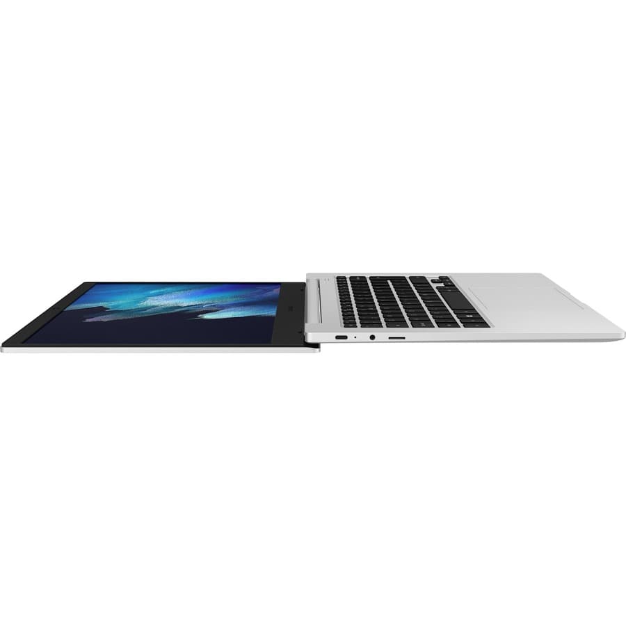 Samsung Galaxy Book Go 5G 14 inch commercial notebook in silver with 8 GB RAM and 256 GB storage