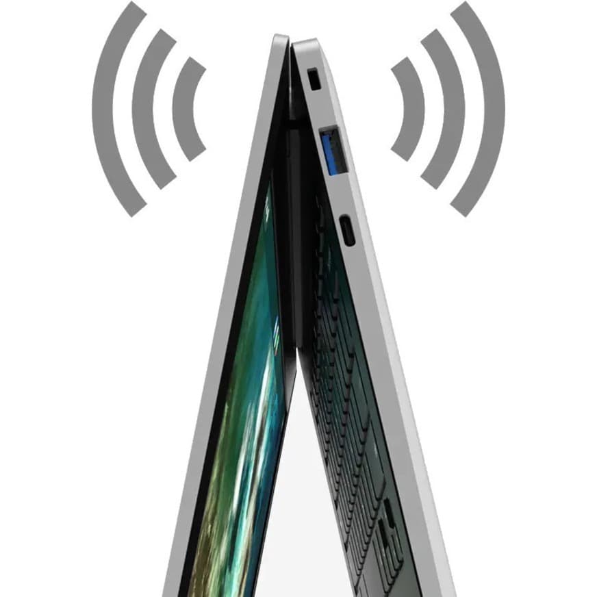 Samsung Galaxy Chromebook Go silver commercial notebook with 11.6-inch display