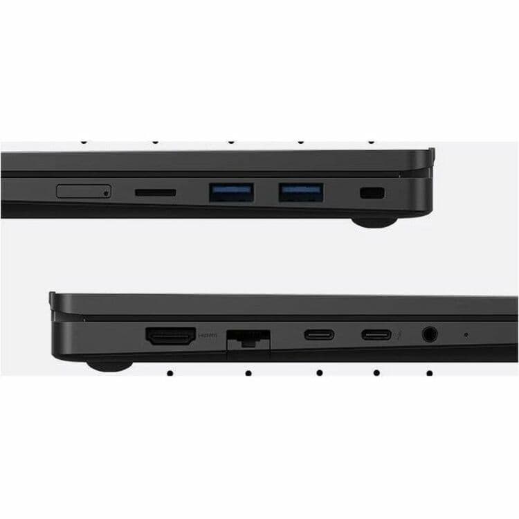 Samsung Galaxy Book2 Business 14 graphite laptop with Intel Core i7-1260P, 16 GB memory, and 512 GB storage