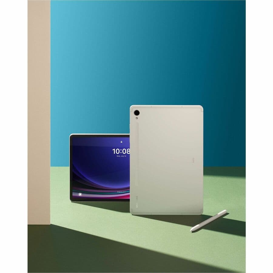 Samsung Galaxy Tab S9 tablet with 11-inch AMOLED display, 128GB storage, and 8GB memory