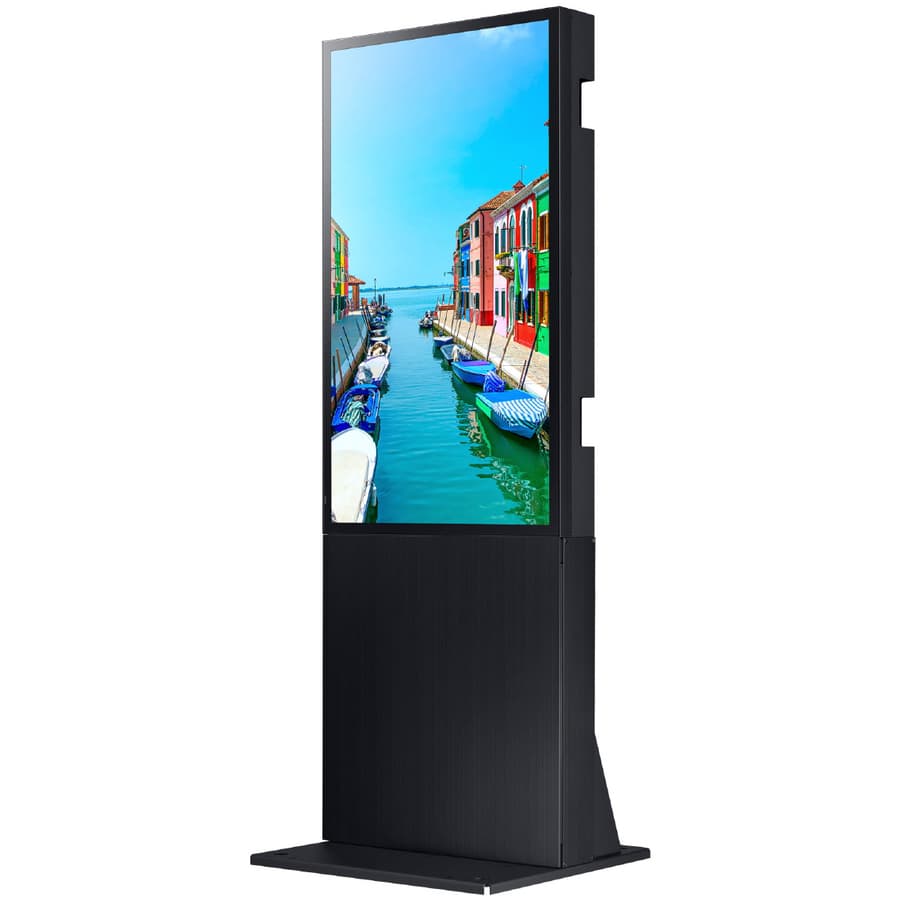 Black Samsung STN-E46D commercial display enclosure for OH46D outdoor digital signage