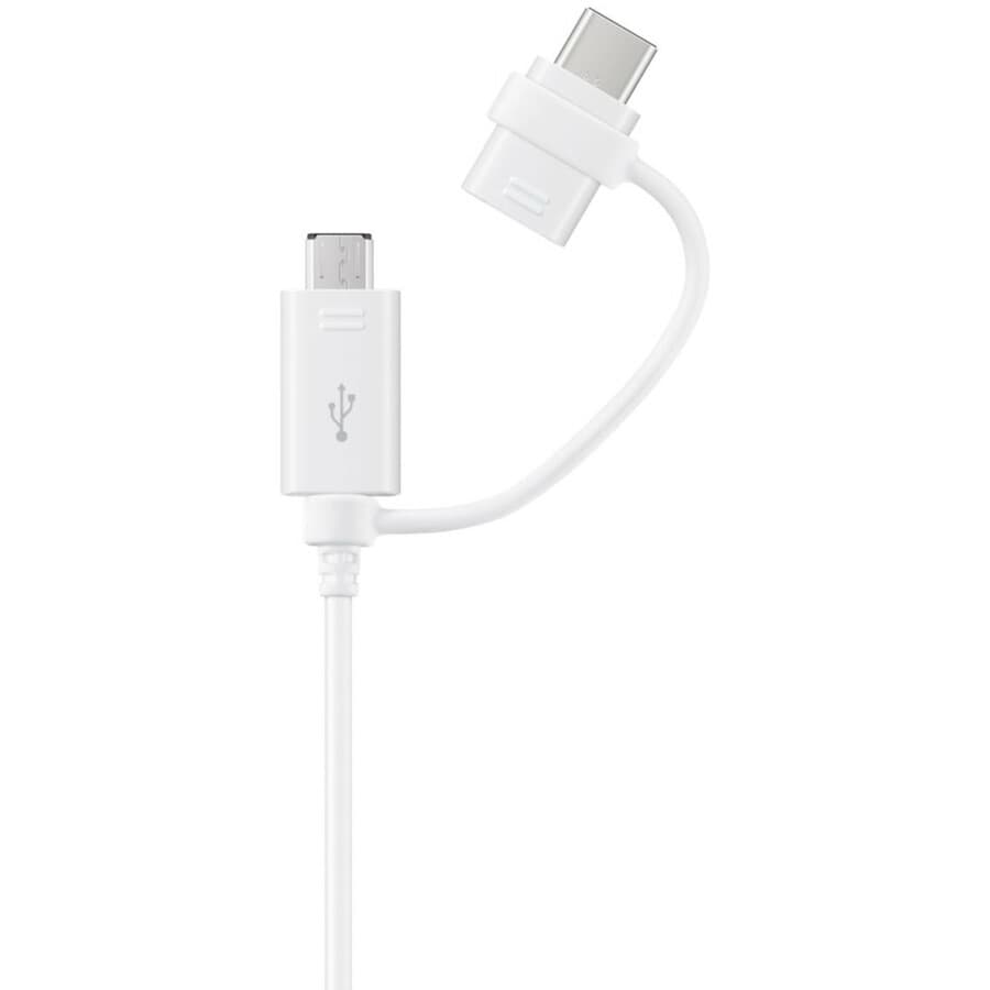 Samsung Micro USB to USB-C combo cable for mixed mobile device charging