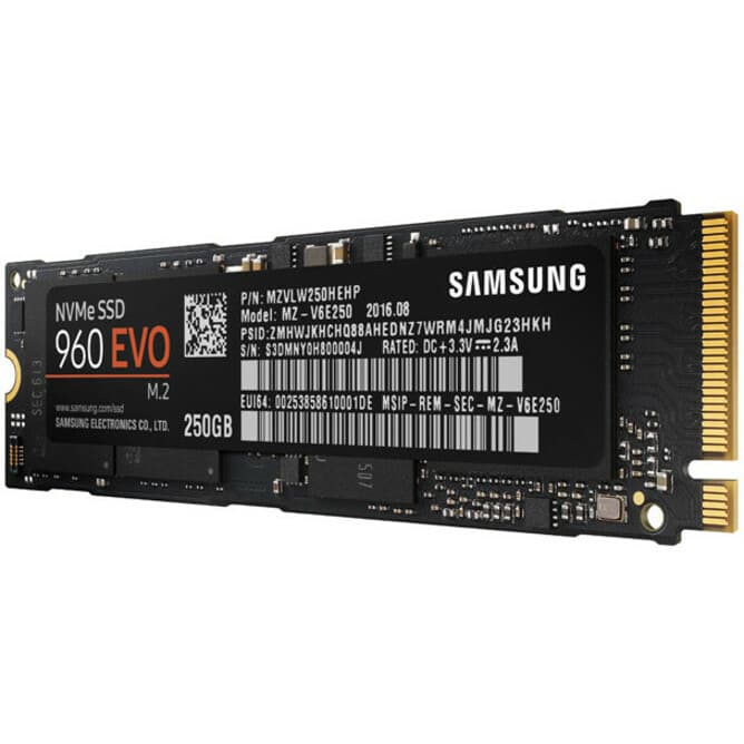 SAMSUNG - SOURCING SAMSUNG 960 EVO 250GB SOLID STATE DRIVE INTERNAL PCI EXPRESS view 3