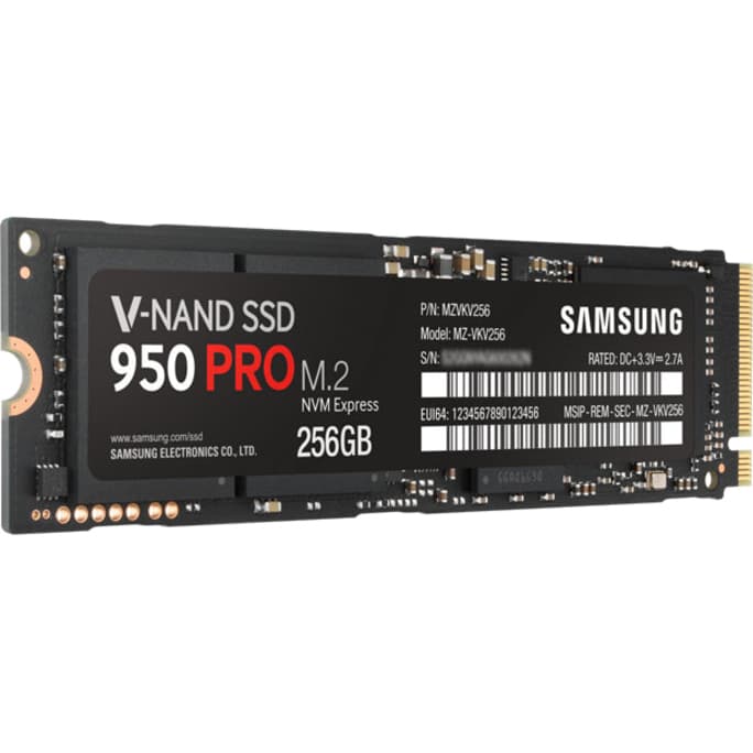 Samsung 950 PRO MZ-V5P256BW 512 GB M.2 2280 internal SSD for workstation use