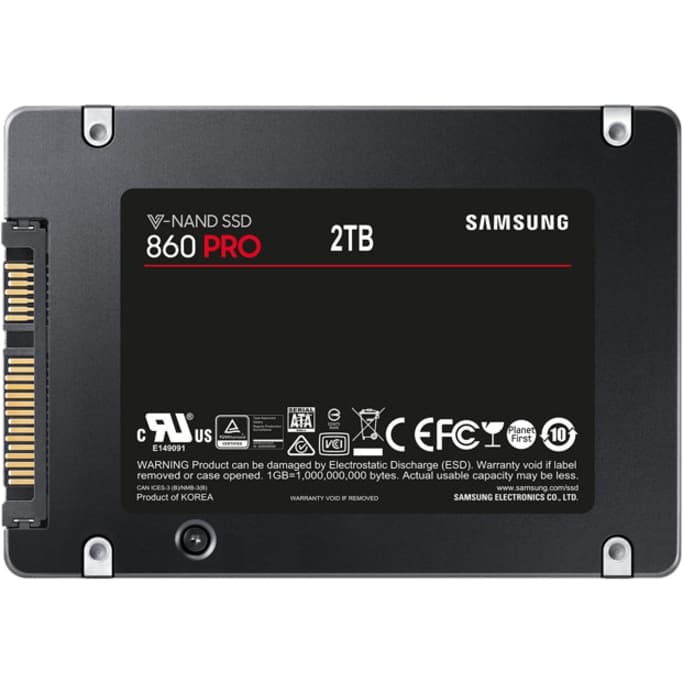Samsung 860 PRO 2TB 2.5 inch SATA internal SSD for workstation storage