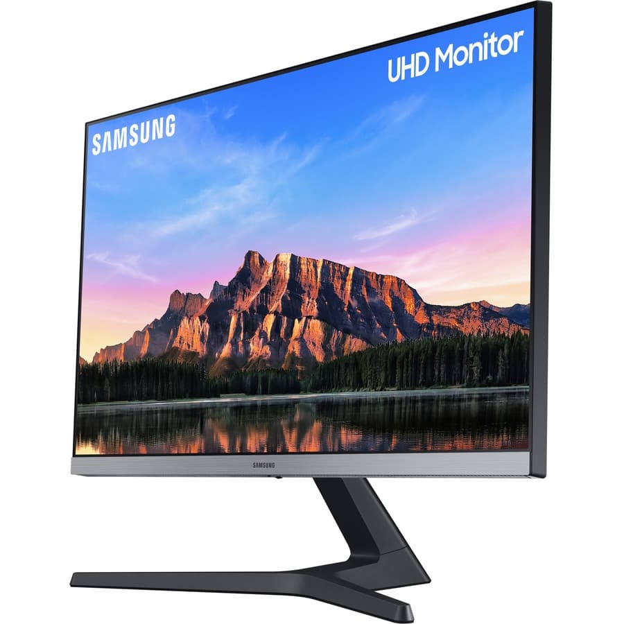 Samsung ViewFinity UR55 28-inch 4K UHD IPS HDR monitor on a clean desk