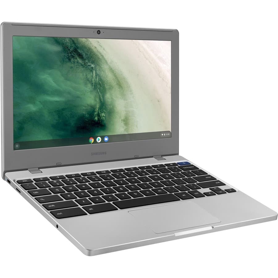 Samsung Chromebook 4 XE310XBA-KD1US in platinum with 11.6 inch display
