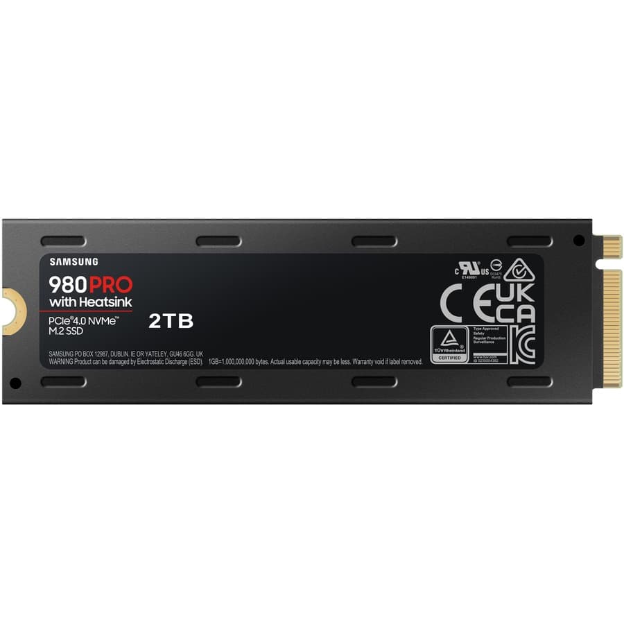 Samsung 980 PRO 1TB MZ-V8P1T0CW M.2 PCIe NVMe SSD with heatsink
