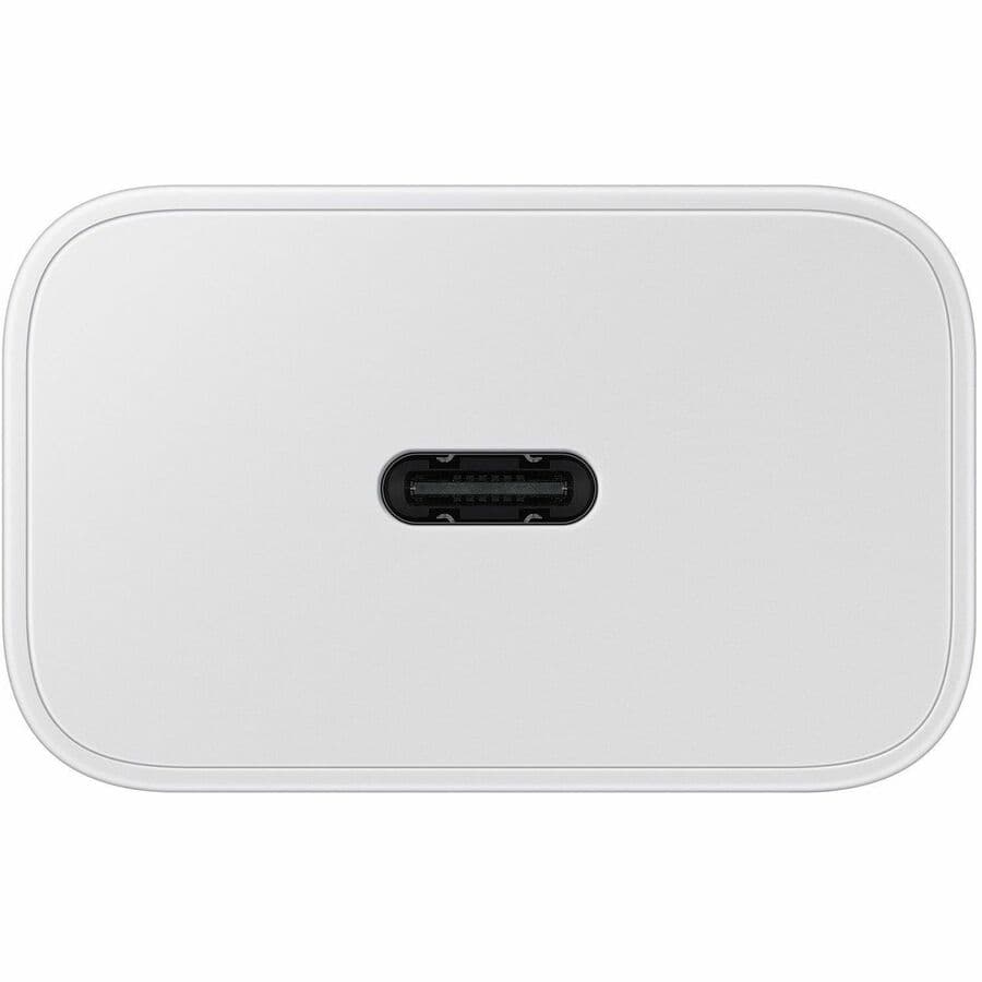 Samsung 25W travel adapter with cable in white for compact USB-C charging