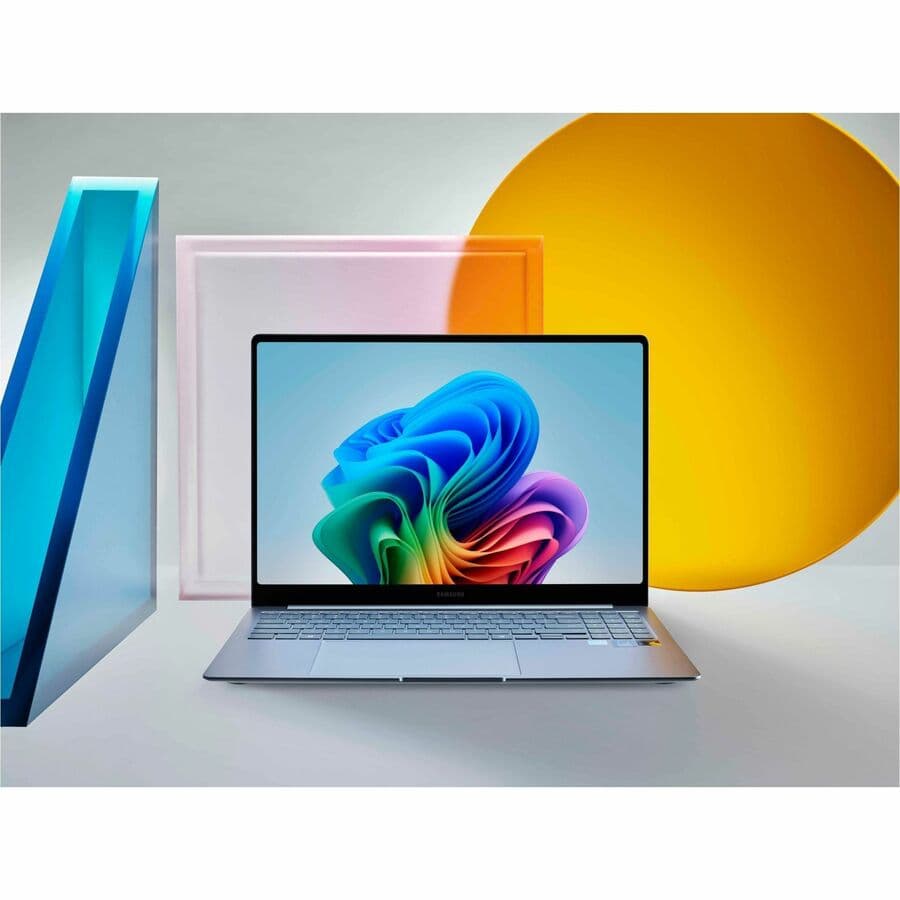 Samsung Galaxy Book4 Edge 14-inch laptop in Sapphire Blue with slim portable design