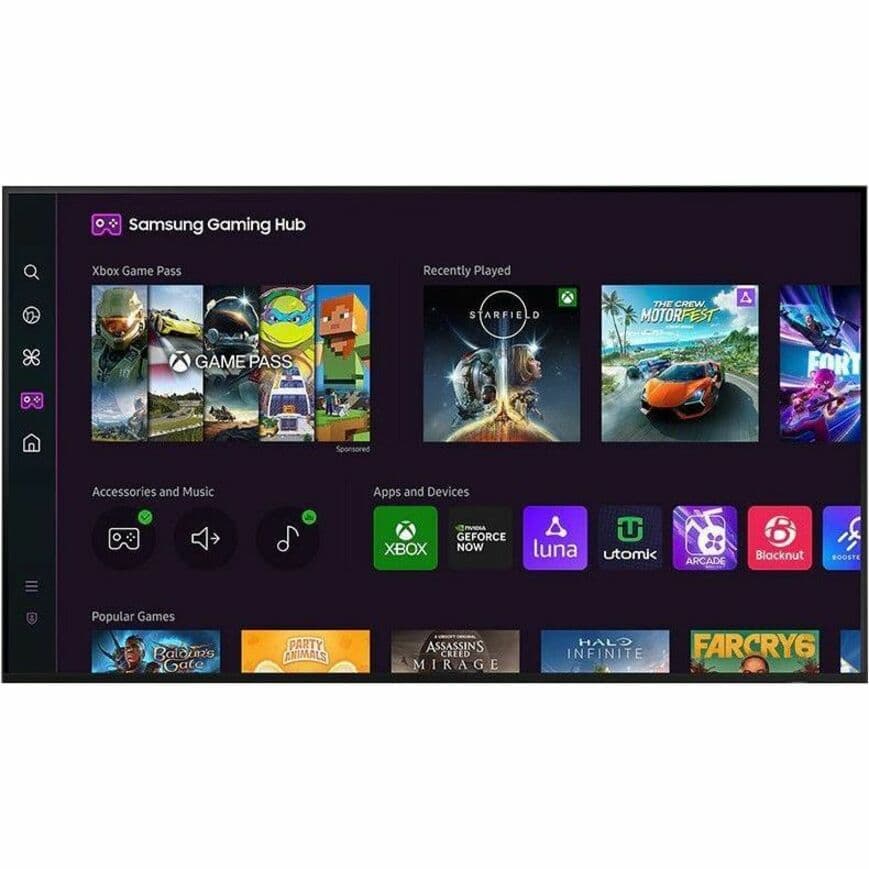 Samsung 55-inch QLED 4K Smart TV with 120 Hz refresh rate